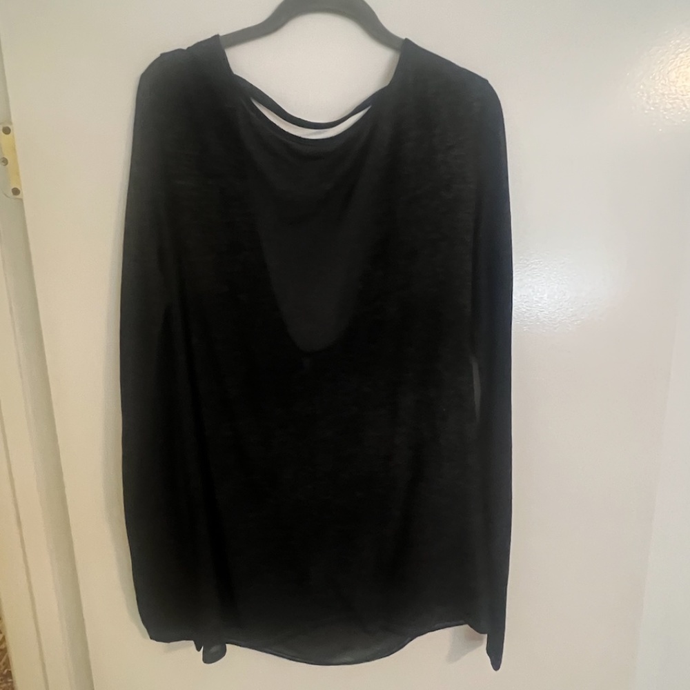 HELMUT LANG LONG SLEEVE SHIRT, SIZE SMALL, BLACK